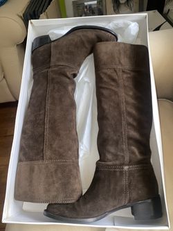 Nine West Chocolate Brown Suede Boots 