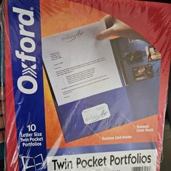 Ten Pocket Folders. New