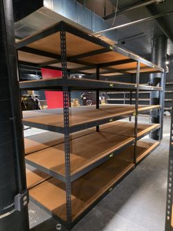 Industrial Racks 72 in W x 36 in D Used Heavy Duty 5 Tier Storage Shelving Delivery Available