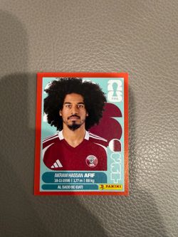 Panini FIFA World Cup 2026 Akram Hassan Afif QAT 18 Soccer Sticker