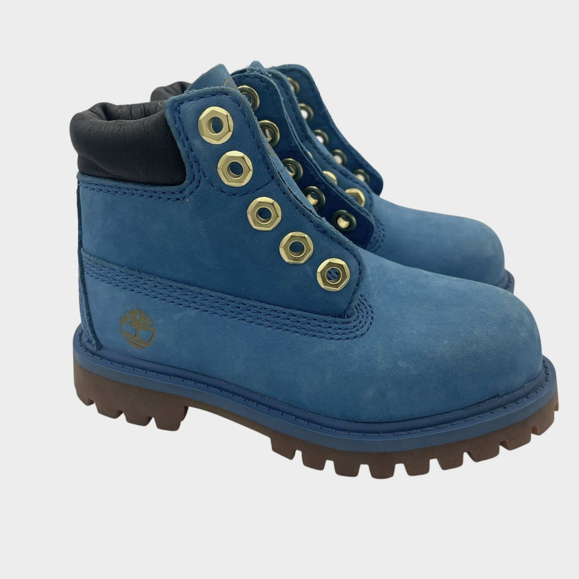 Timberland toddler premium WP nubuck blue boots Size 7