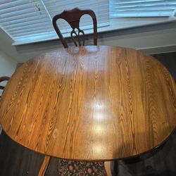 Solid wood dining table