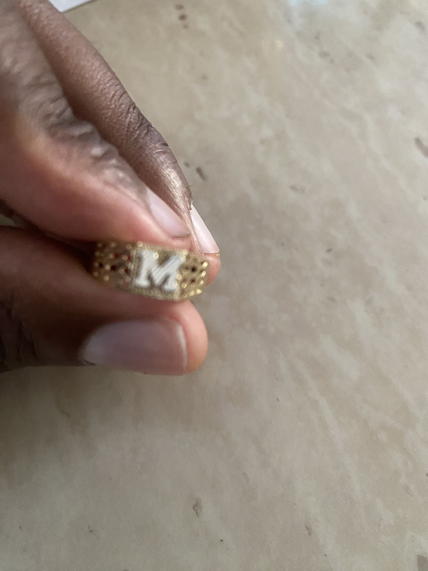 Gold Ring 10k Letter M