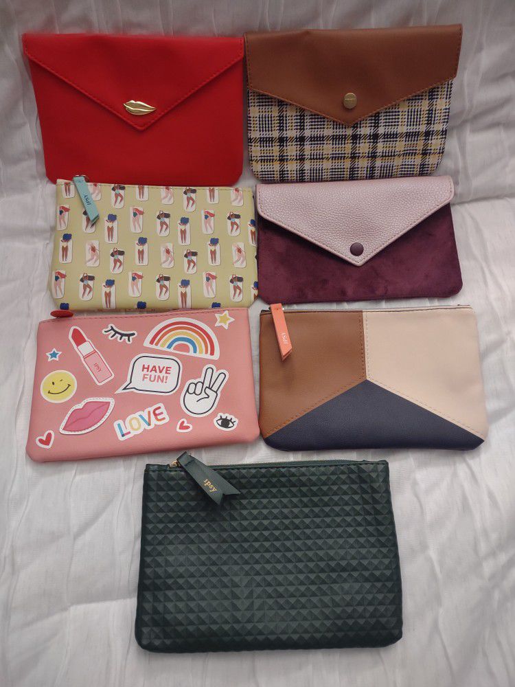 IPSY Cosmetic Bag Collection 7 Bags