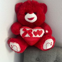 Red Heart Teddy Bear Plushie