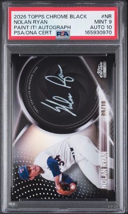 2026 TOPPS CHROME BLACK NOLAN RYAN PAINT IT! AUTOGRAPH