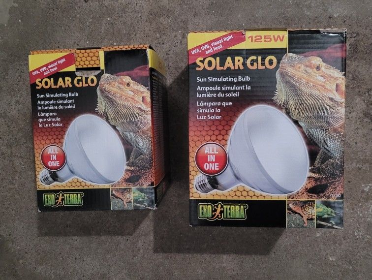 Solar Glo 80 Watts And 125 Watts Reptile Amphibians Light Bulbs Exo Terra