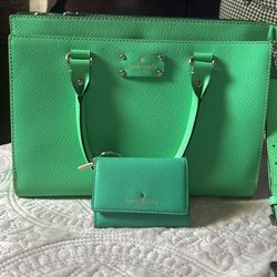 Green Purse & Wallet Kate Spade