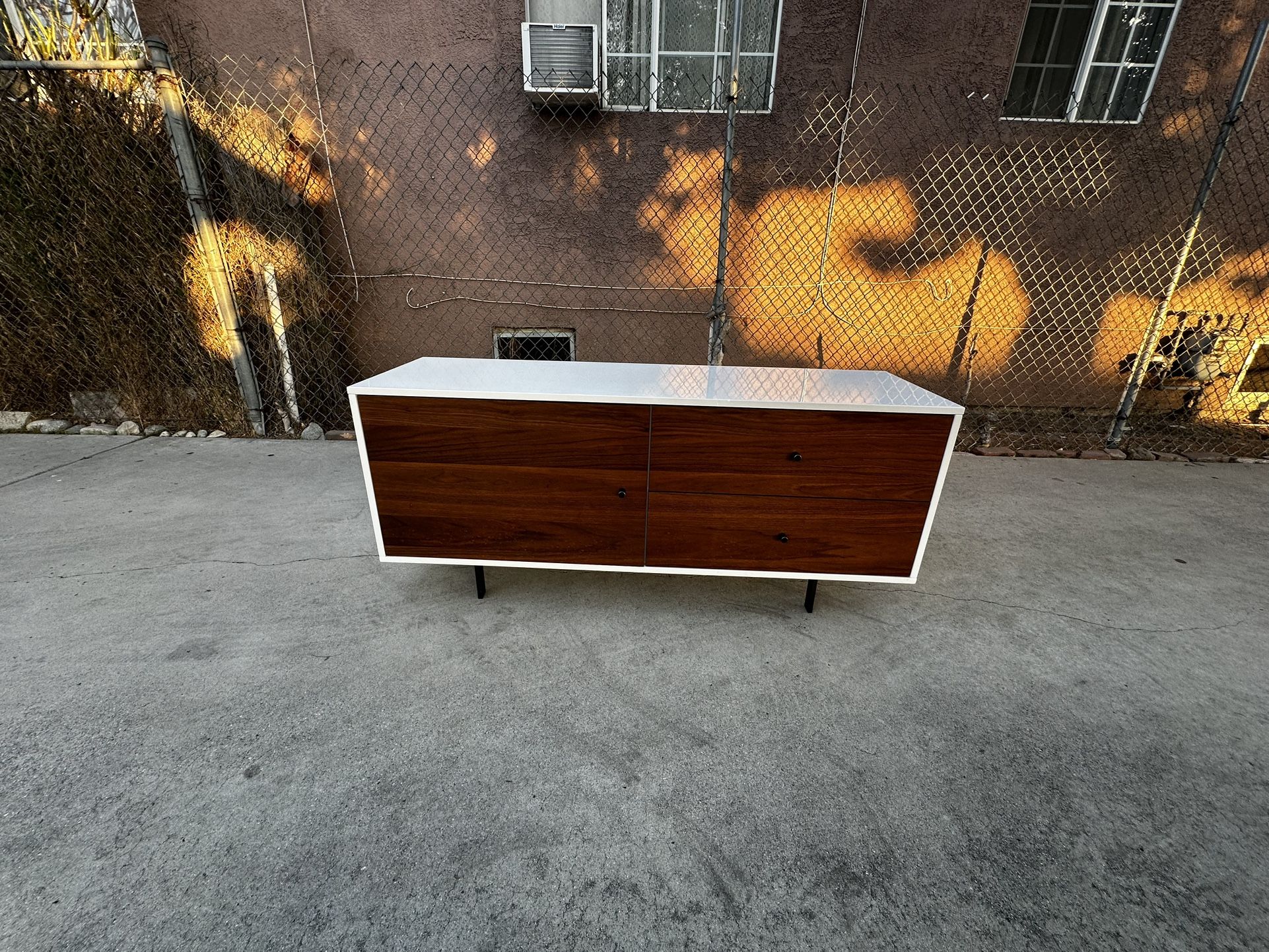 Four Hands Mid Century Modern Media Console Entertainment Center Tv Stand Cabinet Sideboard Credenza.