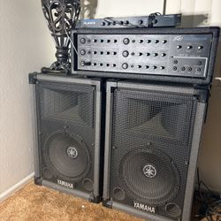 Full PA System – Yamaha Speakers + Powered Mixer + Reverb – Ready to Use 🔊