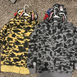 DOUBLE BAPE HOODIE BUNDLE camo, grey, Size M