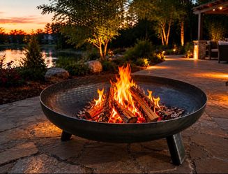 Outdoor steel fire pit 40 inc brand new