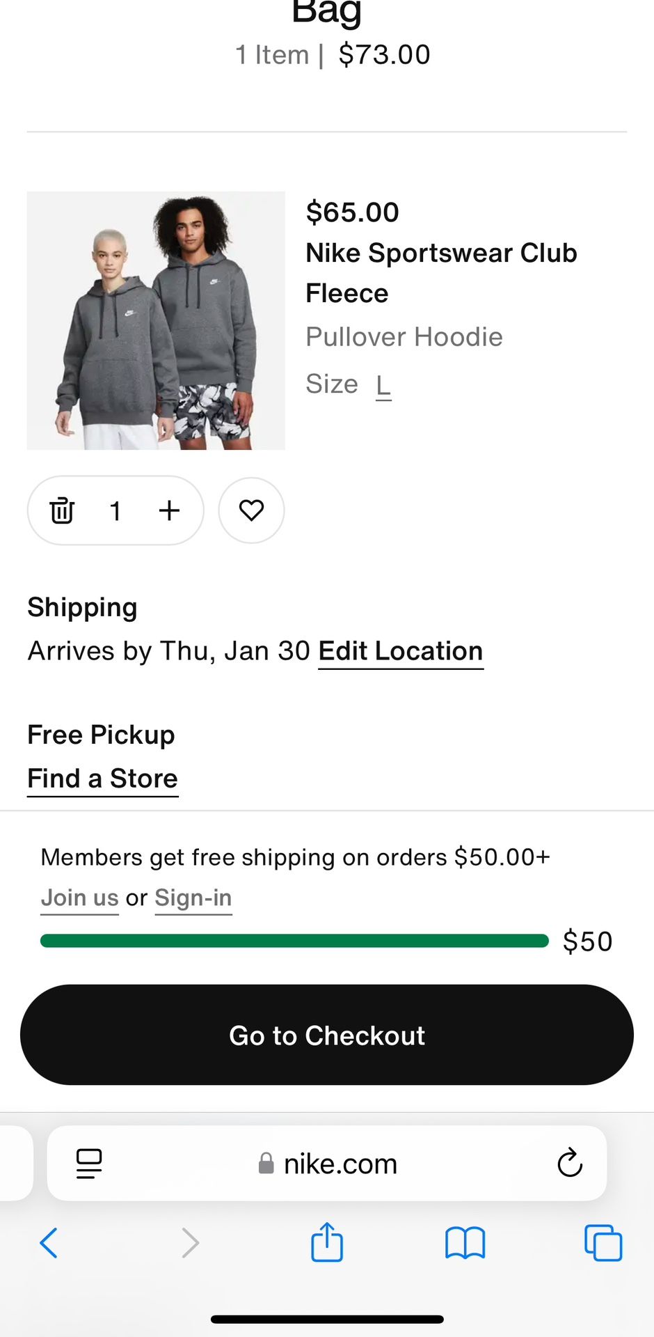 Brand new Nike sports Wear club Fleece