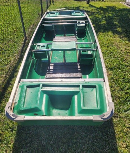 12 Ft Coleman Crawdad Jon John Boat Fishing Canoe Style Seat Paddle