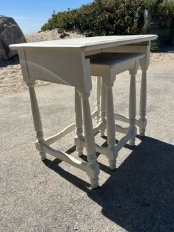 (2) ANTIQUE STEP TABLES