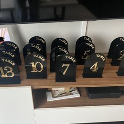Acrylic Table Numbers (1-15) 