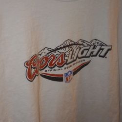 T-shirt Man's Coors Light Extra Large White 