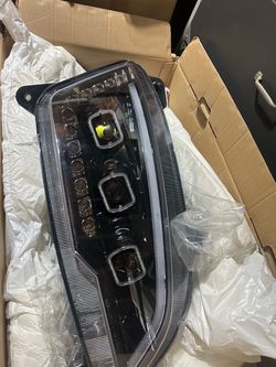 Black sequential chasing FULL LED proyector headlight for peterbilt 579 22-25