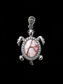 Handmade Golden Quartz Turtle Pendant