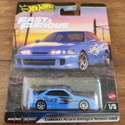 Hot Wheels Premium Fast & Furious Custom Integra GSR Sedan Baby Blue