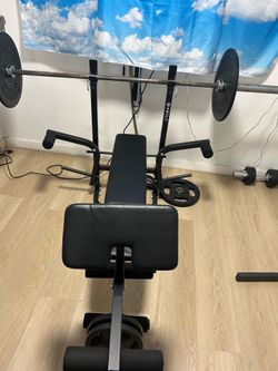 Dips and bench and barbell for trade or sale
