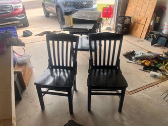 Solid wood table chairs