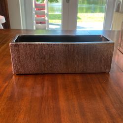 Silver Ceramic Flower Pots Or Tissue Box Holder 