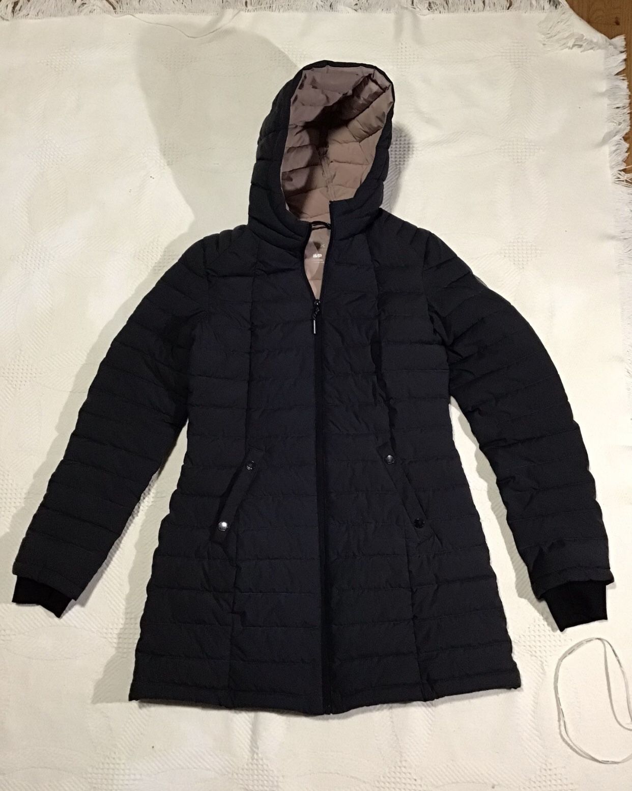 HFX Black Lightweight Wind & Water Resistant Puffer Jacket Women’s Size Small Execellet Condition