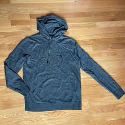 The Commons Khaki 100% Merino Wool Hoodie Sweater Medium MGS10075