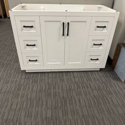 47” Bathroom Vanity In White Cabinet Only 