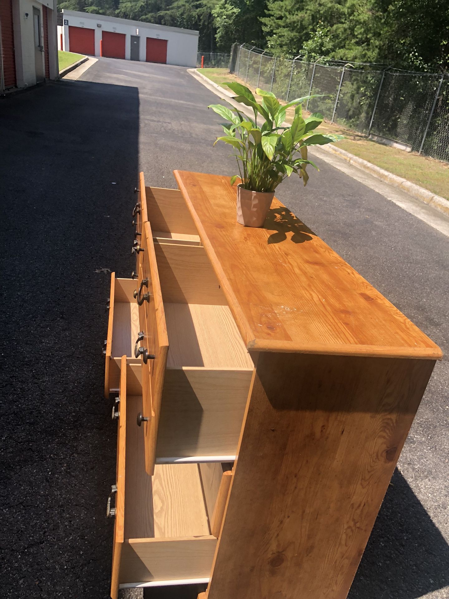 Wooden Long Dresser With Big Drawers. Drawers Sliding Smoothly. Delivery Available