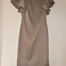 NWT Tommy Hilfiger Flutter Sleeve Herringbone Sheath Size