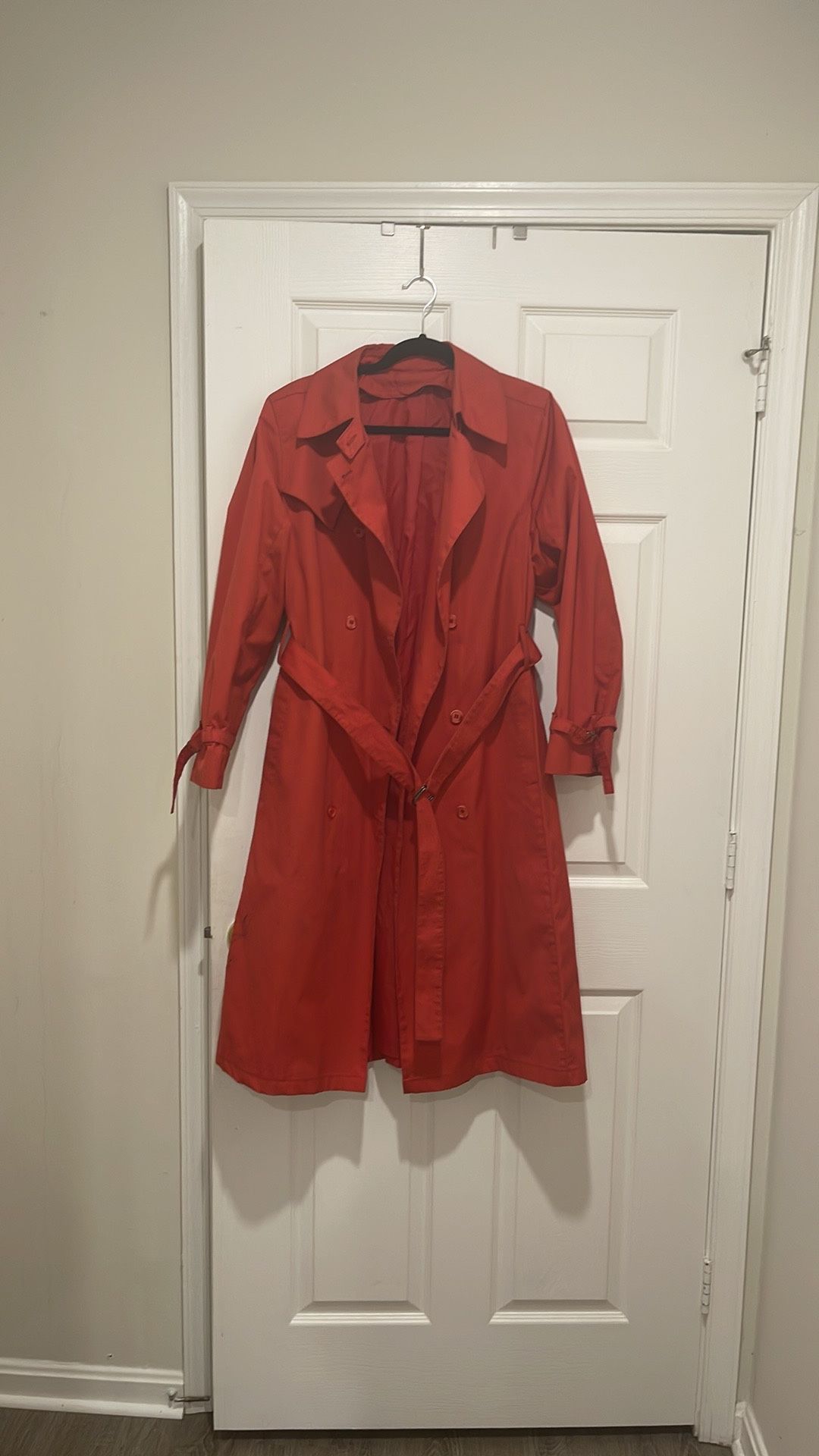 Elegant Red Raincoat