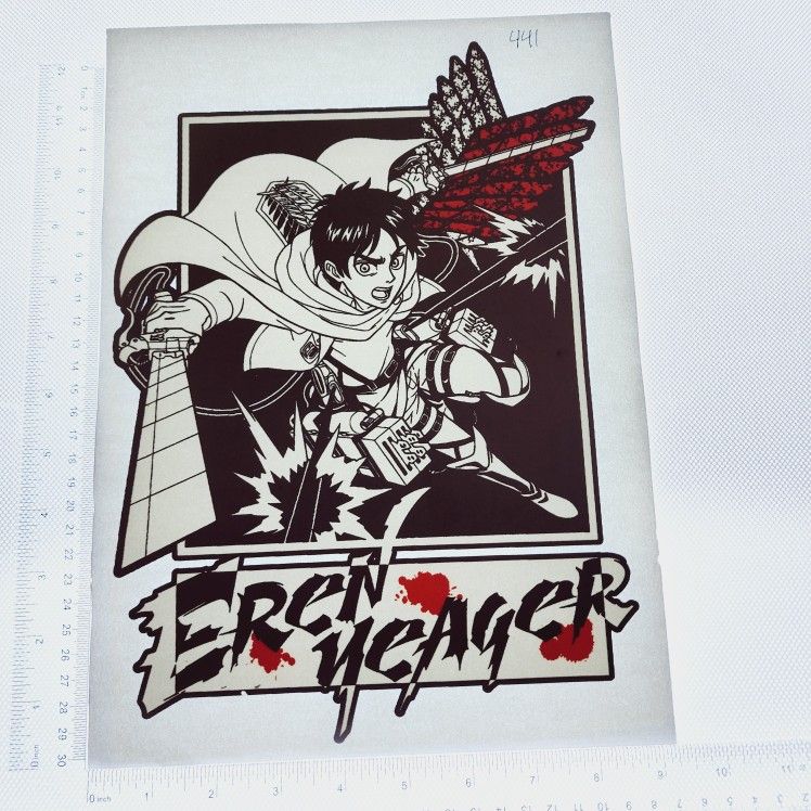 Iron On Heat Transfer Good For T-shirts Sweaters Jackets T Shirt Design Size Is About 12x9 Anime #441