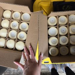 Cream Pillar Candles