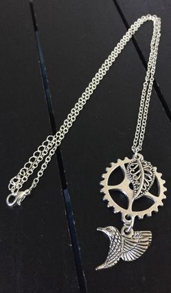 18” Steampunk Hummingbird Necklace