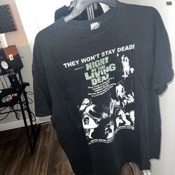 Night of the living dead shirt black size xl