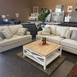 NEW Sofa & Loveseat Set w/ Pillows – $1,199