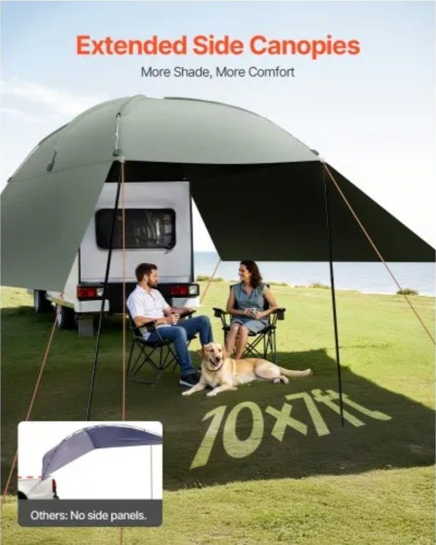 New, TAILGATING CAR SIDE AWNING VEVOR. Retails $100
