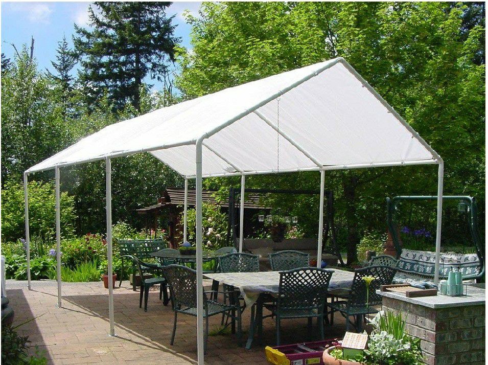 10'x20' White Heavy Duty Replacement Dry Tarp for Canopy Tent Carport Farm Shade New