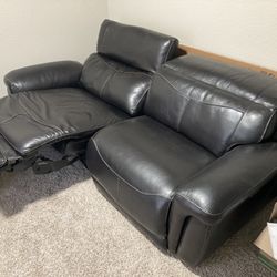 Electric Recliner Leather Couch