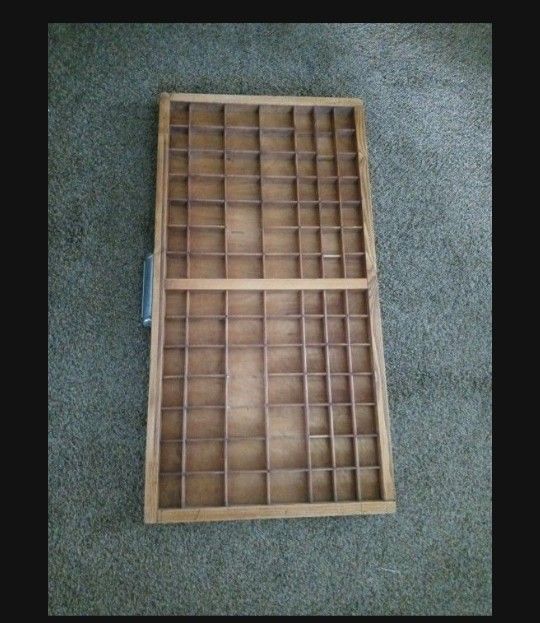 Antique Wooden Printer Drawer