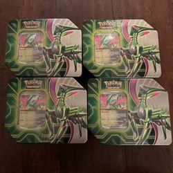 Pokemon TCG Paradox Clash Collectors Tin Iron Leaves ex Sealed Lot of 4