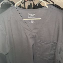 Men's Cherokee Dark Grew Medium Scrub Shirt New Without Tag