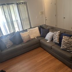 Modern Grey Sectional 