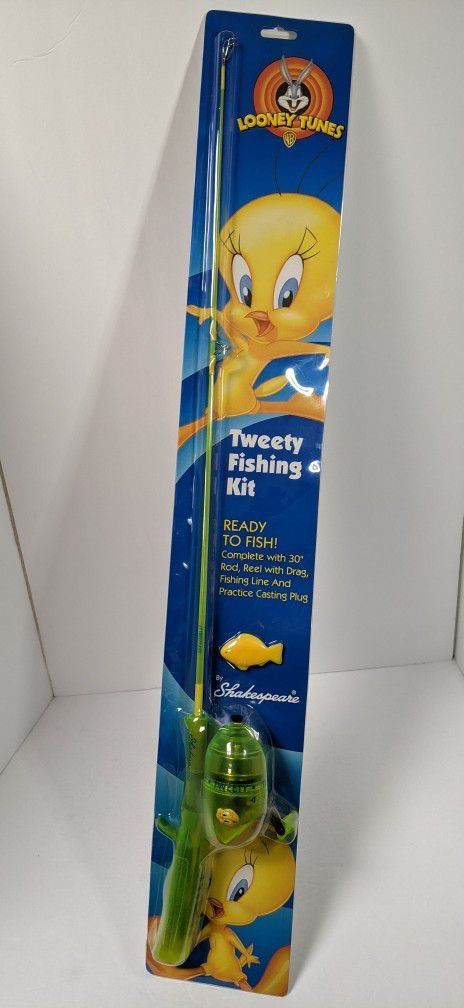 Warner brothers Looney Tunes Tweety Bird Fishing Kit by Shakespeare RARE - NEW