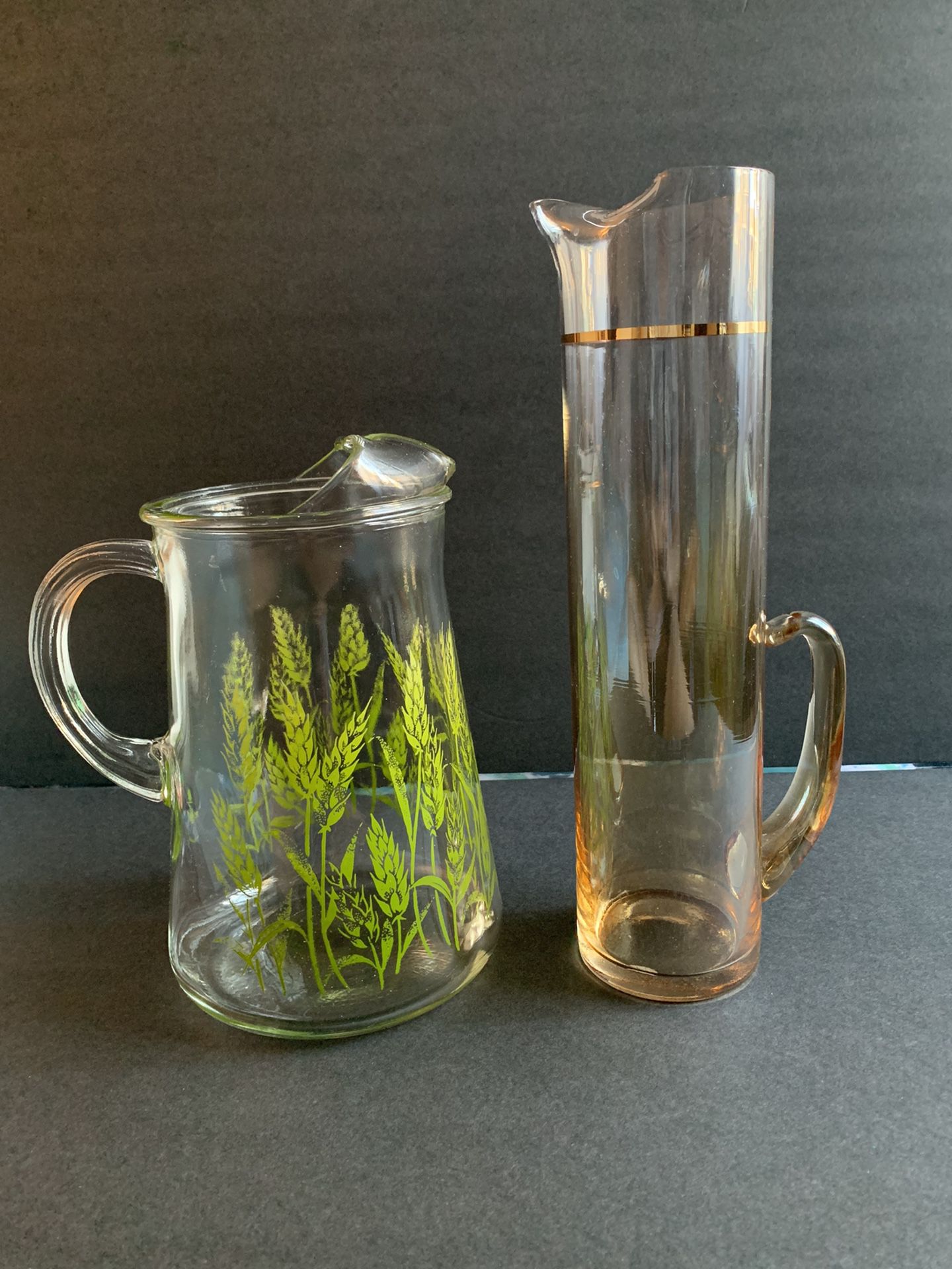Vintage Glassware (lemonade pitcher & Martini pitcher)