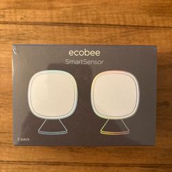 ecobee SmartSensor Room Temperature Sensors - White, Pack of 2 (EB-RSHM2PK-01)