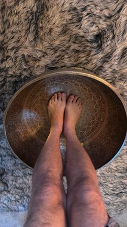 Large 22" Buddha Foot Singing Bowl – Hand-Hammered Chakra Healing Tibetan Bowl