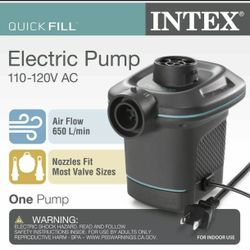 Intex Quick Fill Electric Pump 110-120V AC Inflates & Deflates